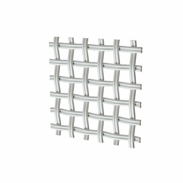 Designs Of Distinction .375in Flat Fluted Square Decorative Grille - Satin Nickel, 24in W x 72in L Sheet 01SQ2472DK08SN1